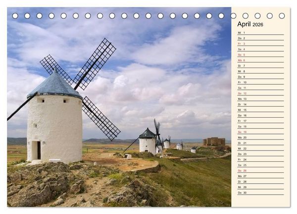 Produktbild: Burgen in Spanien (Tischkalender 2026 DIN A5 quer), CALVENDO Monatskalender