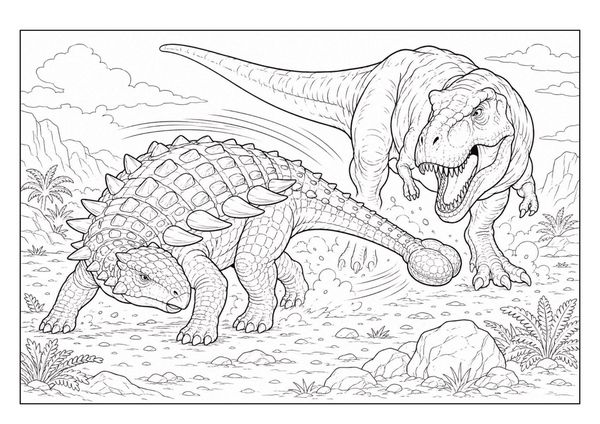 Produktbild: Dinosaurier Malbuch f&uuml;r Kinder von 6-10 Jahren mit 70 starken Ausmalmotiven