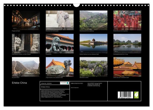 Produktbild: Erlebe China (Wandkalender 2026 DIN A3 quer), CALVENDO Monatskalender