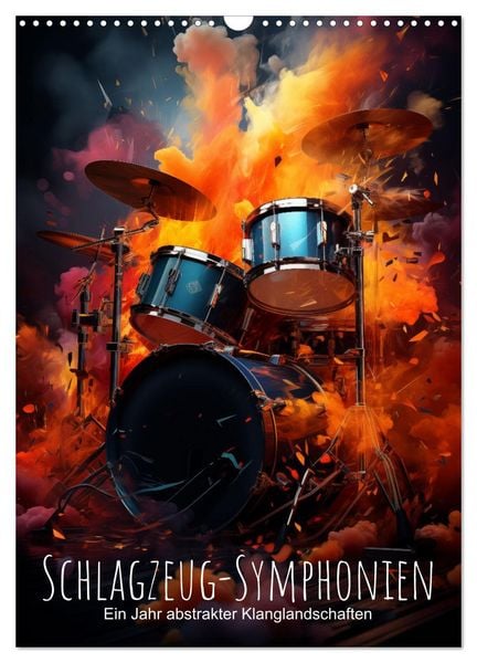 Produktbild: Schlagzeug-Symphonien: Ein Jahr abstrakter Klanglandschaften (Wandkalender 2026 DIN A3 hoch), CALVENDO Monatskalender