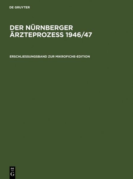 Produktbild: Erschlie&szlig;ungsband zur Mikrofiche-Edition