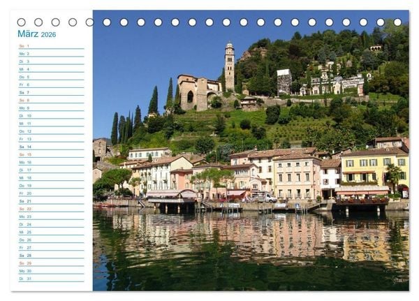 Produktbild: Wundersch&ouml;nes Tessin (Tischkalender 2026 DIN A5 quer), CALVENDO Monatskalender