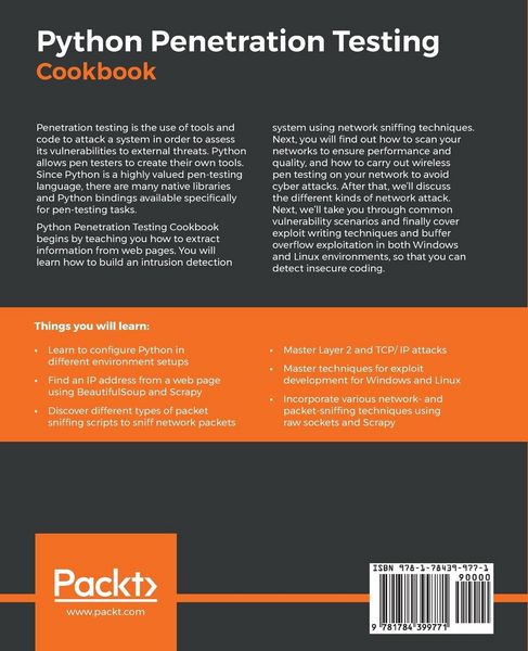 Produktbild: Python Penetration Testing Cookbook