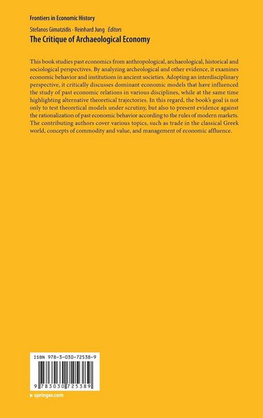 Produktbild: The Critique of Archaeological Economy