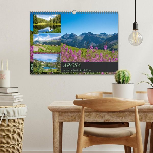 Produktbild: Arosa - Atemberaubende Bergkulissen (Wandkalender 2026 DIN A3 quer), CALVENDO Monatskalender