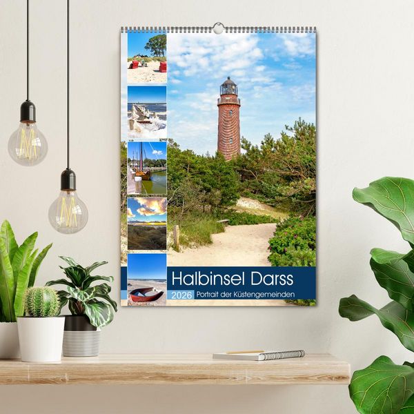 Produktbild: Halbinsel Darss, Portrait der K&uuml;stengemeinden (Wandkalender 2026 DIN A2 hoch), CALVENDO Monatskalender