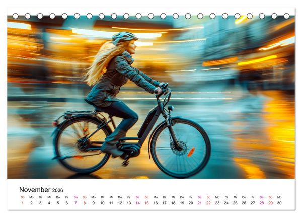 Produktbild: E-Bike einfach cool (Tischkalender 2026 DIN A5 quer), CALVENDO Monatskalender