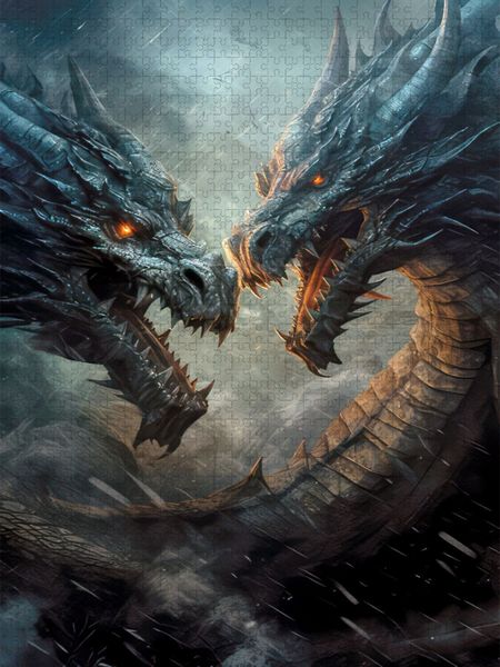 Produktbild: CALVENDO Puzzle Mittelalter mit Drachen, Rittern und Burgen | 1000 Teile Lege-Gr&ouml;&szlig;e 64x48cm Foto-Puzzle f&uuml;r gl&uuml;ckliche Stunden