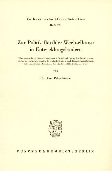 Produktbild: Zur Politik flexibler Wechselkurse in Entwicklungsl&auml;ndern.