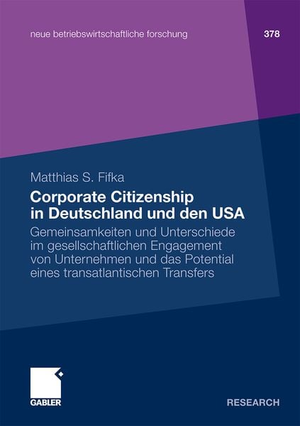 Produktbild: Corporate Citizenship in Deutschland und den USA
