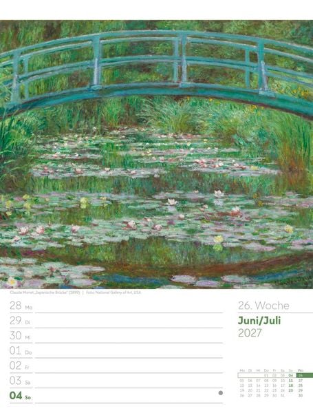 Produktbild: Kunstwelt Wochenplaner Kalender 2027 | Impressionismus und Klassische Moderne