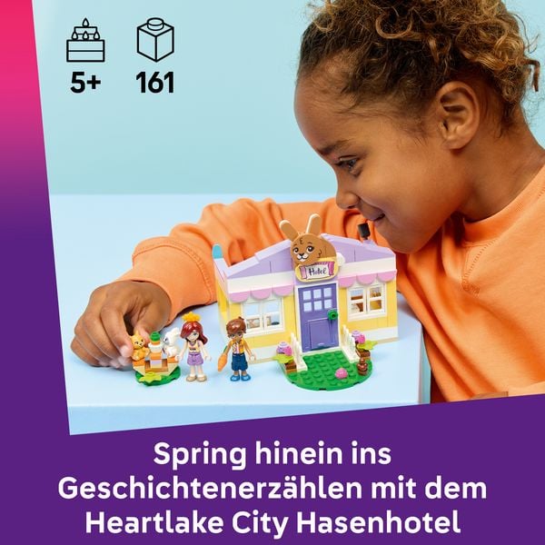 Produktbild: LEGO Friends 42679 Heartlake City Hasenhotel, Spielzeug mit Mini Puppen