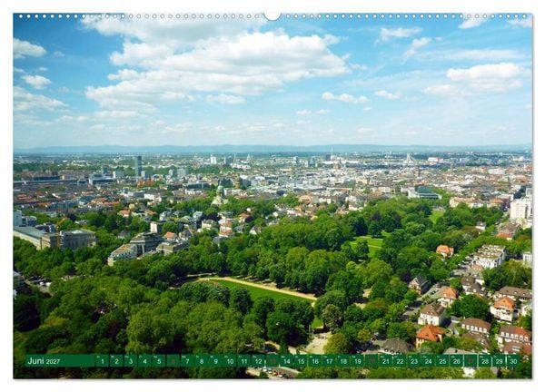 Produktbild: Gr&uuml;nes Mannheim (Wandkalender 2027 DIN A2 quer), CALVENDO Monatskalender