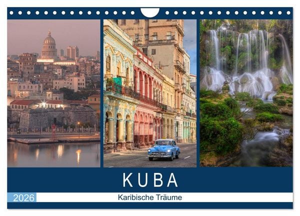 Kuba, karibische Träume (Wandkalender 2026 DIN A4 quer), CALVENDO Monatskalender