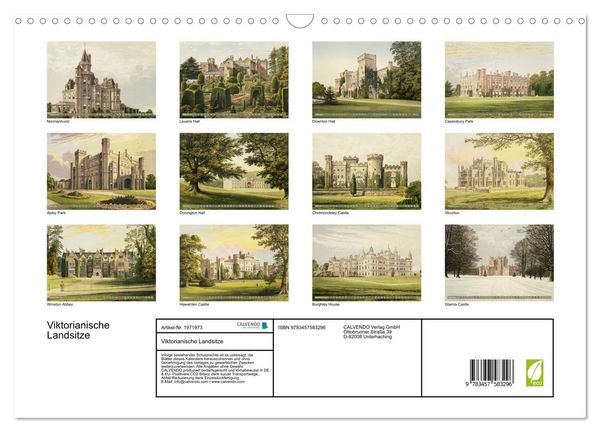 Produktbild: Viktorianische Landsitze (Wandkalender 2026 DIN A3 quer), CALVENDO Monatskalender