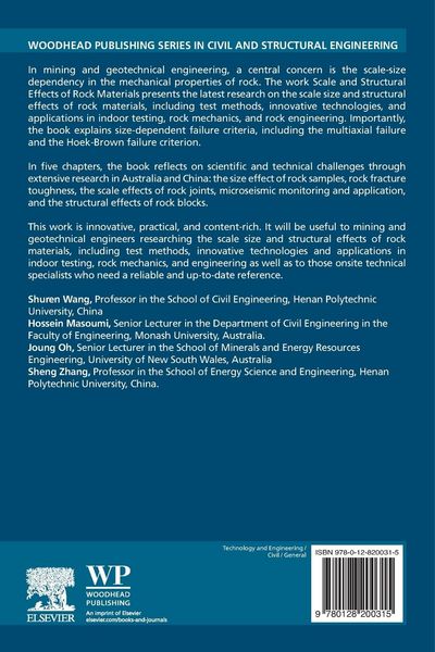Produktbild: Scale-Size and Structural Effects of Rock Materials