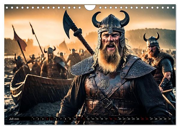 Produktbild: Kampf der wilden Wikinger (Wandkalender 2026 DIN A4 quer), CALVENDO Monatskalender