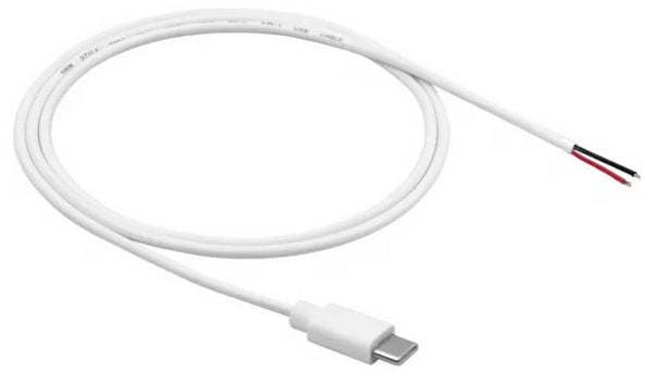Akyga AK-SC-40 Niedervolt-Adapterkabel USB-C Stecker - offene Kabelenden 1m 1St.