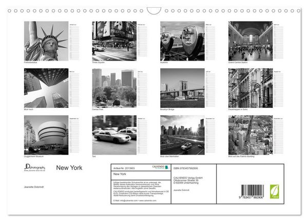 Produktbild: New York (Wandkalender 2026 DIN A3 quer), CALVENDO Monatskalender