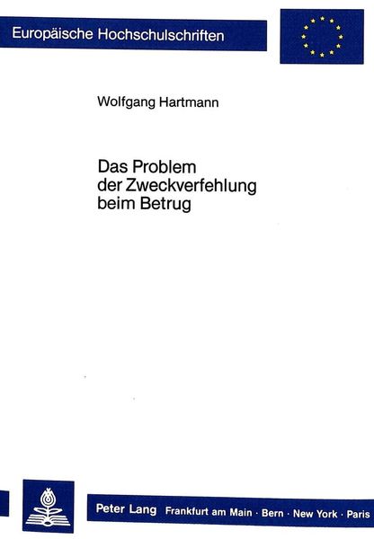 Produktbild: Das Problem der Zweckverfehlung beim Betrug