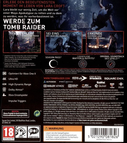 Produktbild: Shadow of the Tomb Raider - Croft Edition