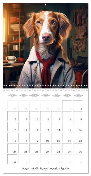 Produktbild: Des chiens styl&eacute;s (Calendrier mural carr&eacute; 2026 30x30 cm) Calendrier double avec une page pour vos prises de notes