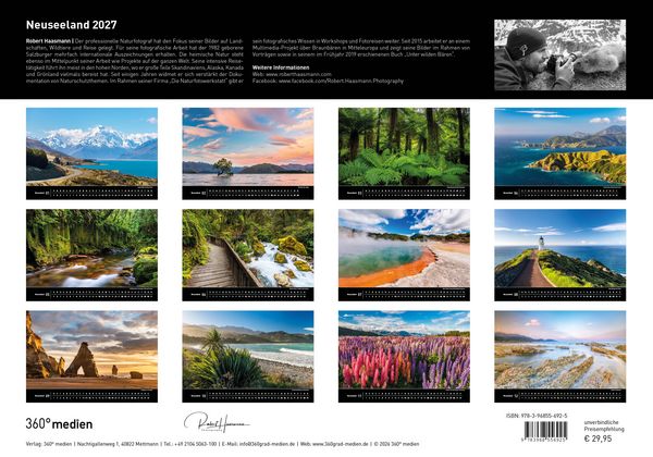 Produktbild: Neuseeland Premiumkalender 2027