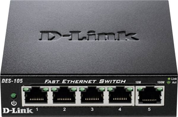 D-Link DES-105 Netzwerk Switch 5 Port 100 MBit/s