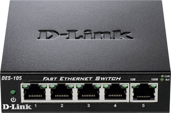 D-Link DES-105 Netzwerk Switch 5 Port 100MBit/s