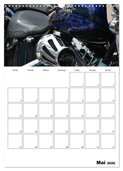 Produktbild: Harley Davidson Familienplaner (Wandkalender 2026 DIN A3 hoch), CALVENDO Monatskalender