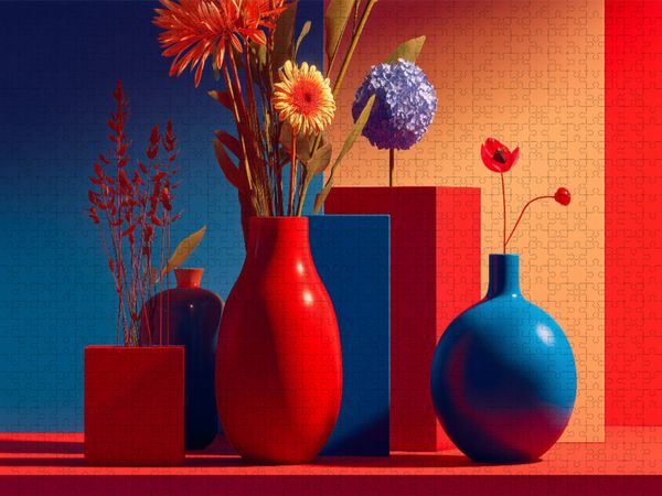 Produktbild: CALVENDO Puzzle Schlicht, klar, beruhigend und die Blume wird zur Essenz der Stille | 1000 Teile Lege-Gr&ouml;&szlig;e 64x48cm Foto-Puzzle f&uuml;r gl&uuml;ckliche Stunden