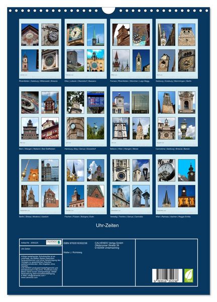 Produktbild: Uhr-Zeiten (Wandkalender 2026 DIN A3 hoch), CALVENDO Monatskalender