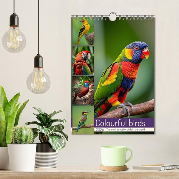Produktbild: Colourful birds (Wall Calendar 2026 DIN A4 portrait), CALVENDO 12 Month Wall Calendar