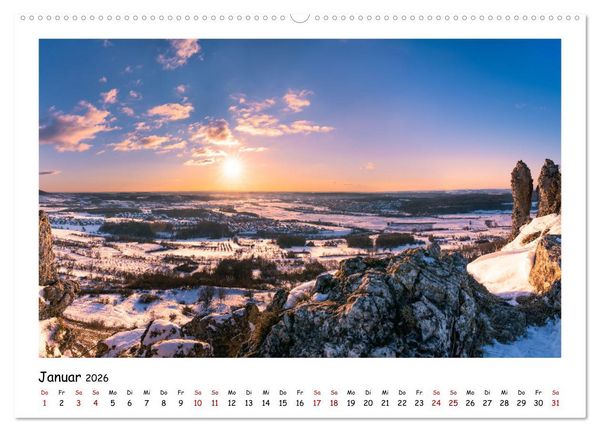 Produktbild: Fr&auml;nkische Schweiz - Sehensw&uuml;rdigkeiten der Berg- und H&uuml;gellandschaft (Wandkalender 2026 DIN A2 quer), CALVENDO Monatskalender