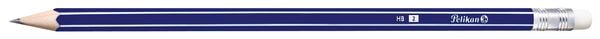 Produktbild: Pelikan Bleistift HB mit Radierer, Sechskant, Blau, 3er Set