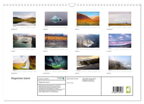 Produktbild: Magisches Island (Wandkalender 2026 DIN A3 quer), CALVENDO Monatskalender