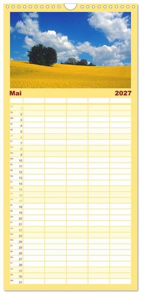 Produktbild: Familienplaner 2027 - Bayerischer Wald mit 5 Spalten (Wandkalender, 21 x 45 cm) CALVENDO
