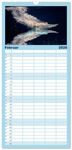Produktbild: Familienplaner 2026 - FREUBAD mit 5 Spalten (Wandkalender, 21 x 45 cm) CALVENDO