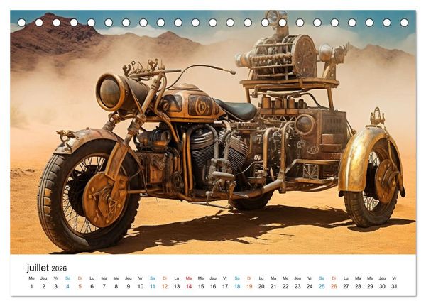 Produktbild: M&eacute;caniques fantastiques (Calendrier de bureau 2026 DIN A5 vertical), CALVENDO calendrier mensuel