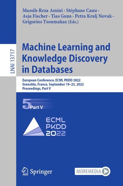 Produktbild: Machine Learning and Knowledge Discovery in Databases