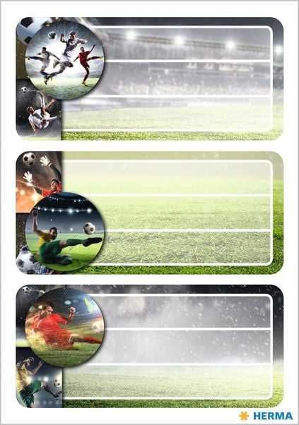 Produktbild: HERMA Schuletiketten Fussball 9er Set