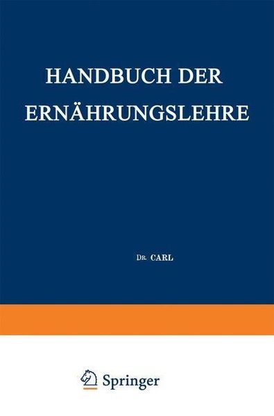 Produktbild: Handbuch der Ern&auml;hrungslehre