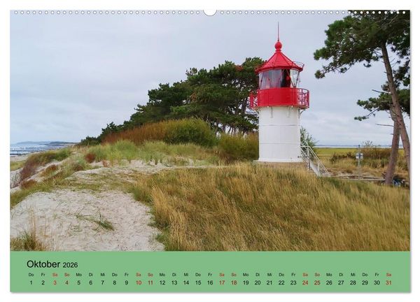 Produktbild: Ostsee von Heringsdorf bis Hiddensee (hochwertiger Premium Wandkalender 2026 DIN A2 quer), Kunstdruck in Hochglanz
