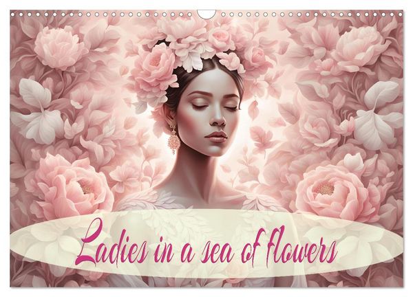 Produktbild: Ladies in a sea of flowers (Wall Calendar 2026 DIN A3 landscape), CALVENDO 12 Month Wall Calendar