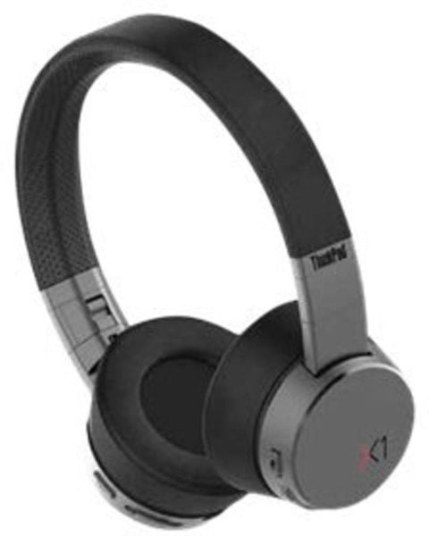 Lenovo ThinkPad X1 Over Ear Headset Bluetooth® Schwarz, Eisen-Grau Mikrofon-Rauschunterdrückung Lautstärkeregelung, Mikr