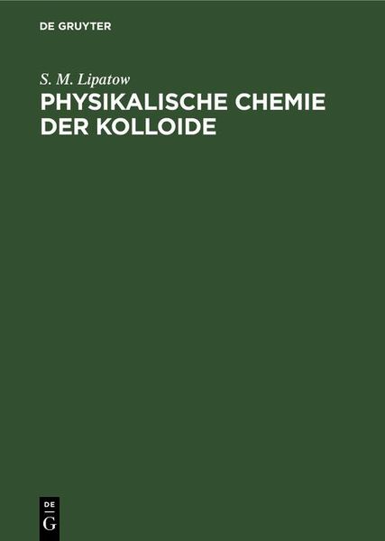 Produktbild: Physikalische Chemie der Kolloide