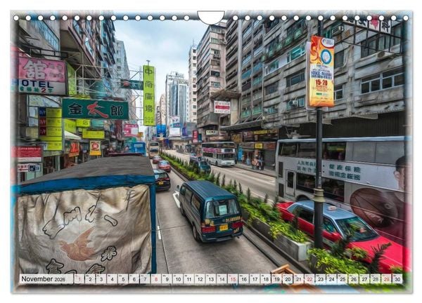Produktbild: Hongkong, die pulsierende Metropole (Wandkalender 2026 DIN A4 quer), CALVENDO Monatskalender