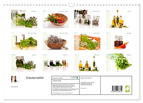 Produktbild: Kr&auml;utervielfalt (Wandkalender 2026 DIN A3 quer), CALVENDO Monatskalender