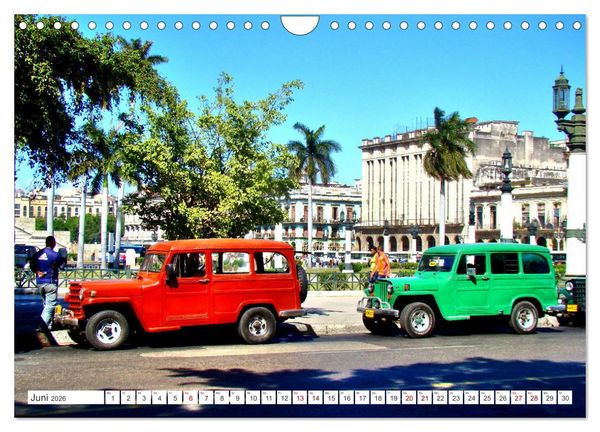 Produktbild: Willys Station Wagon - Ein Taxi mit Kultstatus in Kuba (Wandkalender 2026 DIN A4 quer), CALVENDO Monatskalender