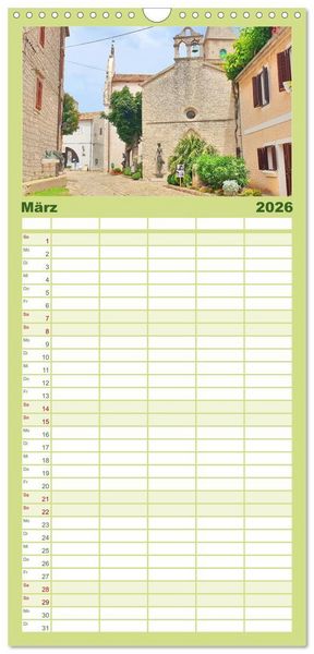 Produktbild: Familienplaner 2026 - Die Insel Cres - Raue Sch&ouml;nheit in Kroatien mit 5 Spalten (Wandkalender, 21 x 45 cm) CALVENDO